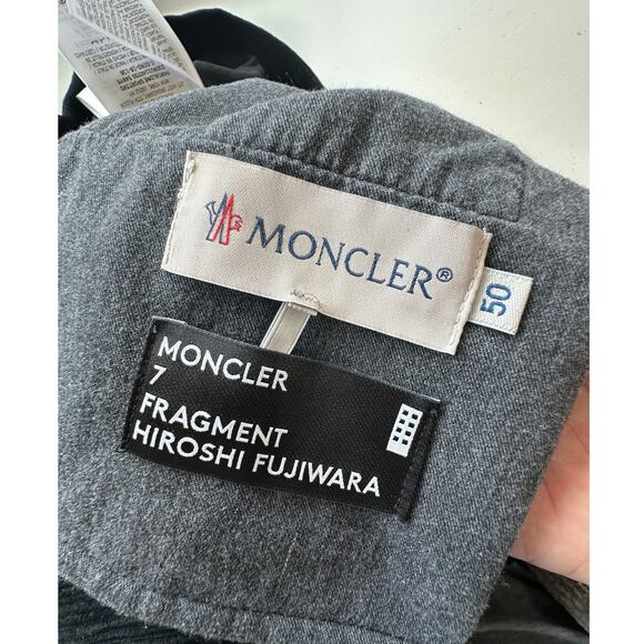 NWT Moncler 7 Fragment Corduroy Pants Black Men’s 50 Side Code Print - Picture 6 of 16